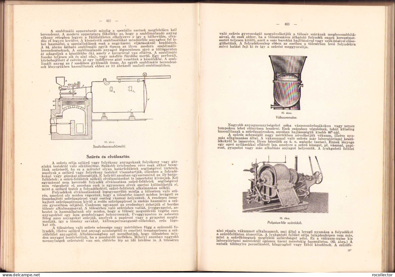 A gyógyszerészi gyakorlat és gyógyszerüzemi technika kézikönyve irta Vondrasek József I kotet 1925 Budapest 230SP