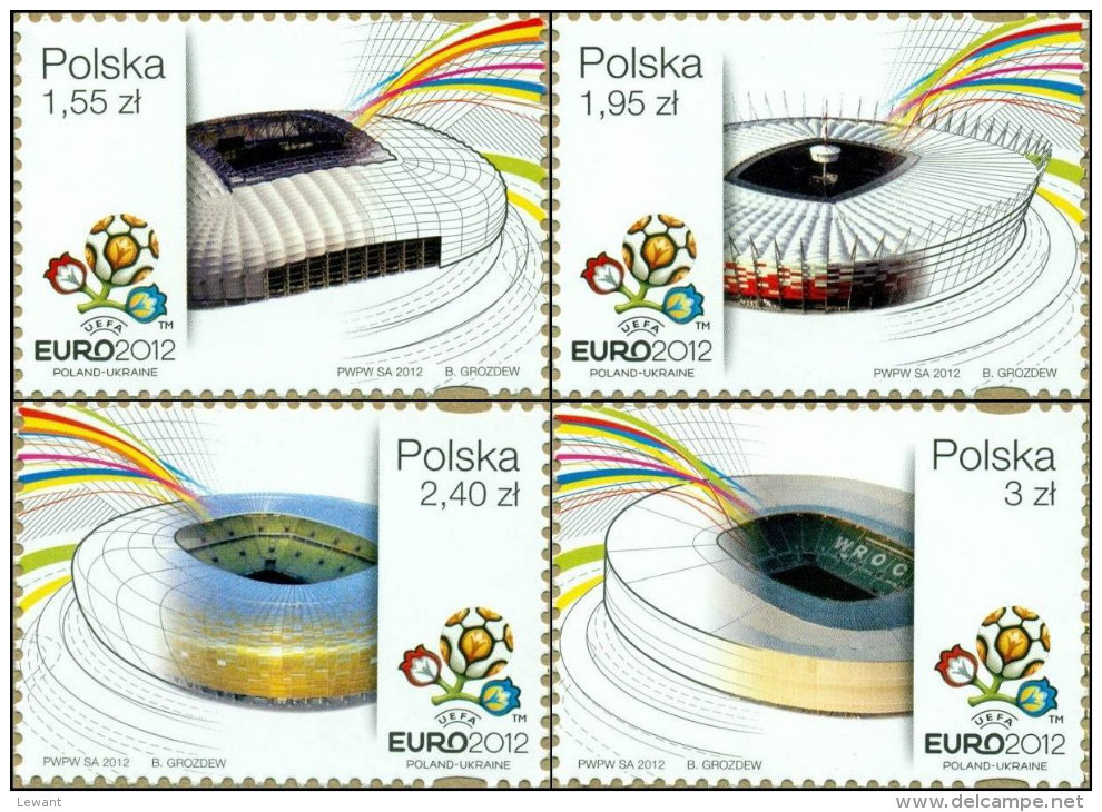 2012.06.08 UEFA EURO 2012 Mi.No 4568-71 - MNH  4 Stamps - Nuevos