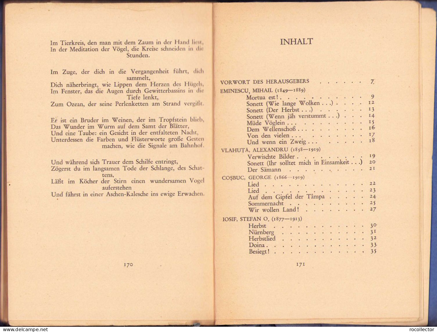 Rumänische Dichter von Franyó Zoltán, 1932, Temesvar 225SP