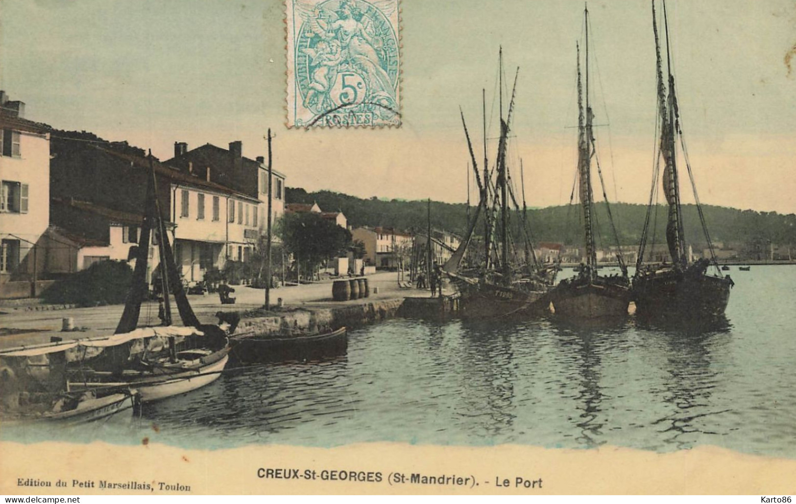 Creux St Georges ( St Mandrier ) * Le Port * Bateaux - Saint-Mandrier-sur-Mer
