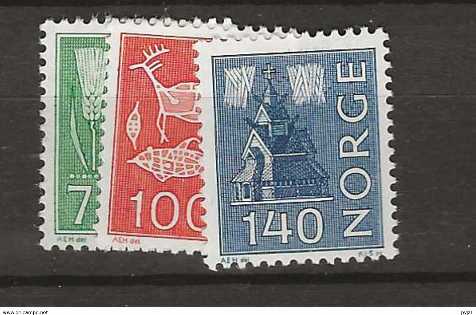 1973 MNH Norway, Mi 655-57 Postfris** - Ungebraucht