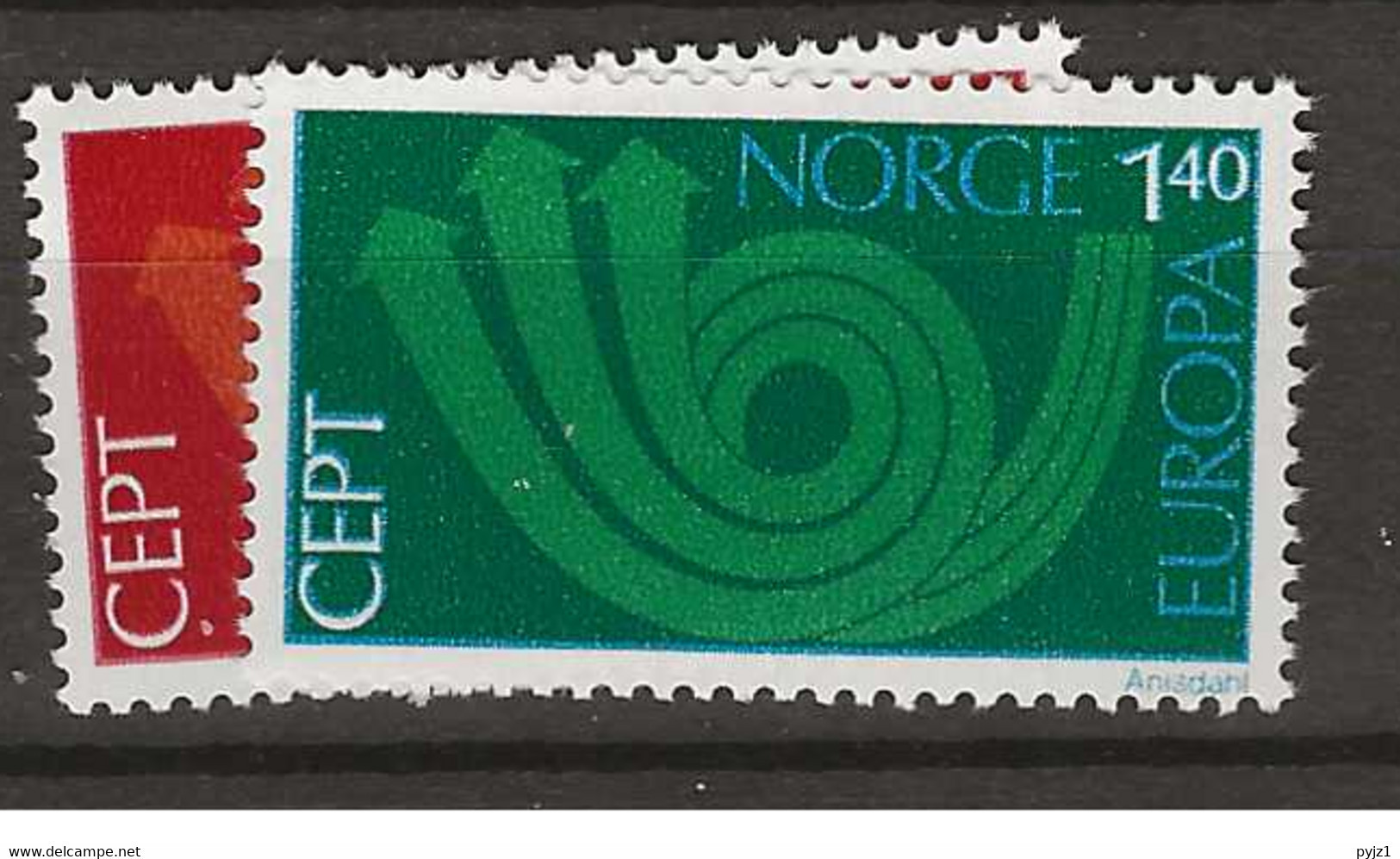 1973 MNH Norway, Mi 660-61 Postfris** - Nuevos