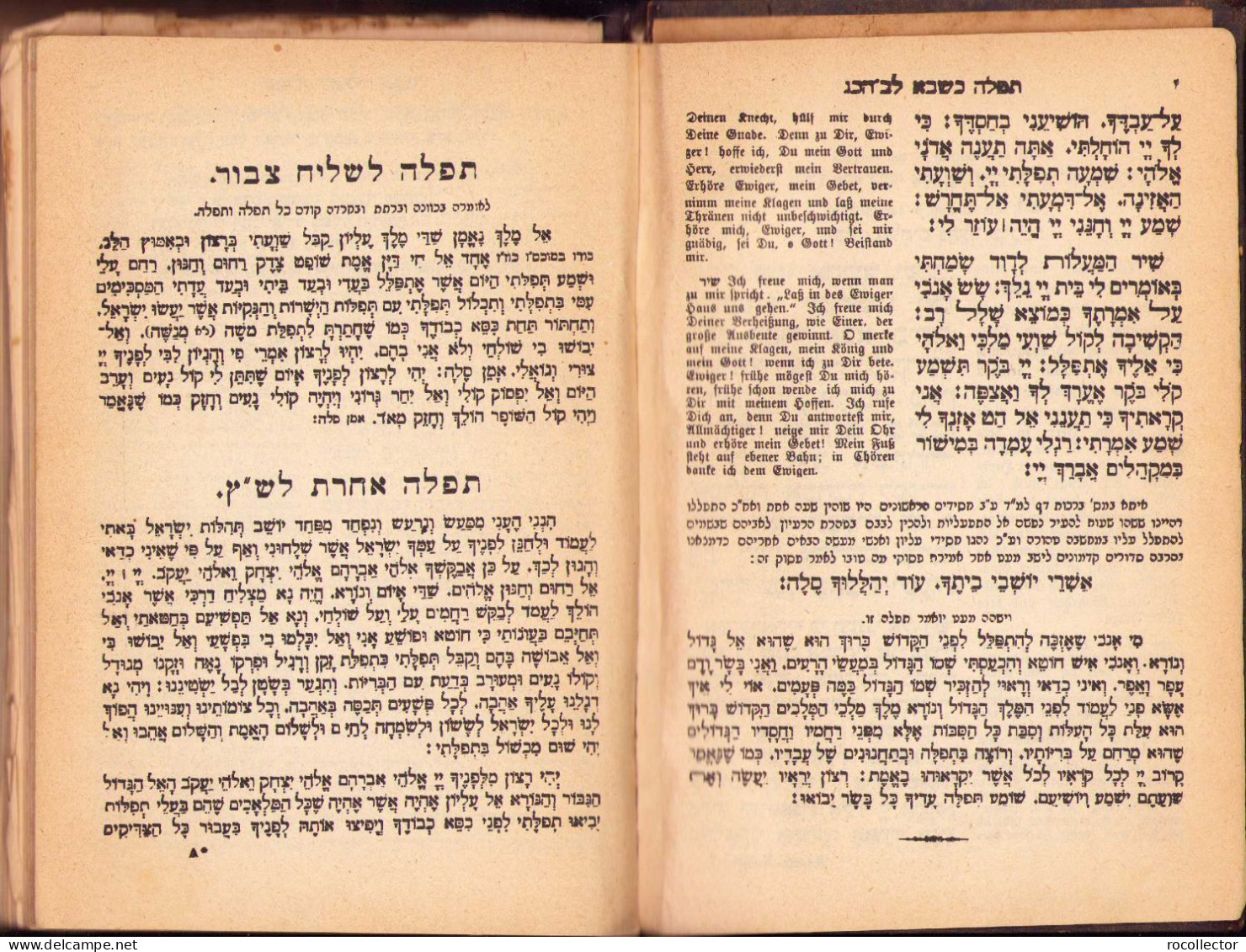 Machsor. Die Sammtlichen Festgebete Der Israeliten Fur Die Neujahrstage Und Das Versöhnungsfest Volume I 1926 Wien 222SP - Oude Boeken