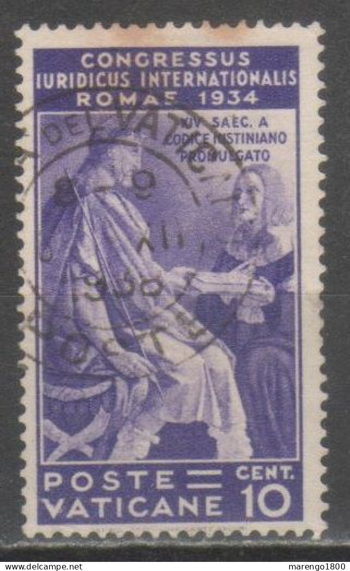 Vaticano 1935 - Congresso Giuridico 10 C. (con Ossidazioni)         (g9605) - Gebruikt