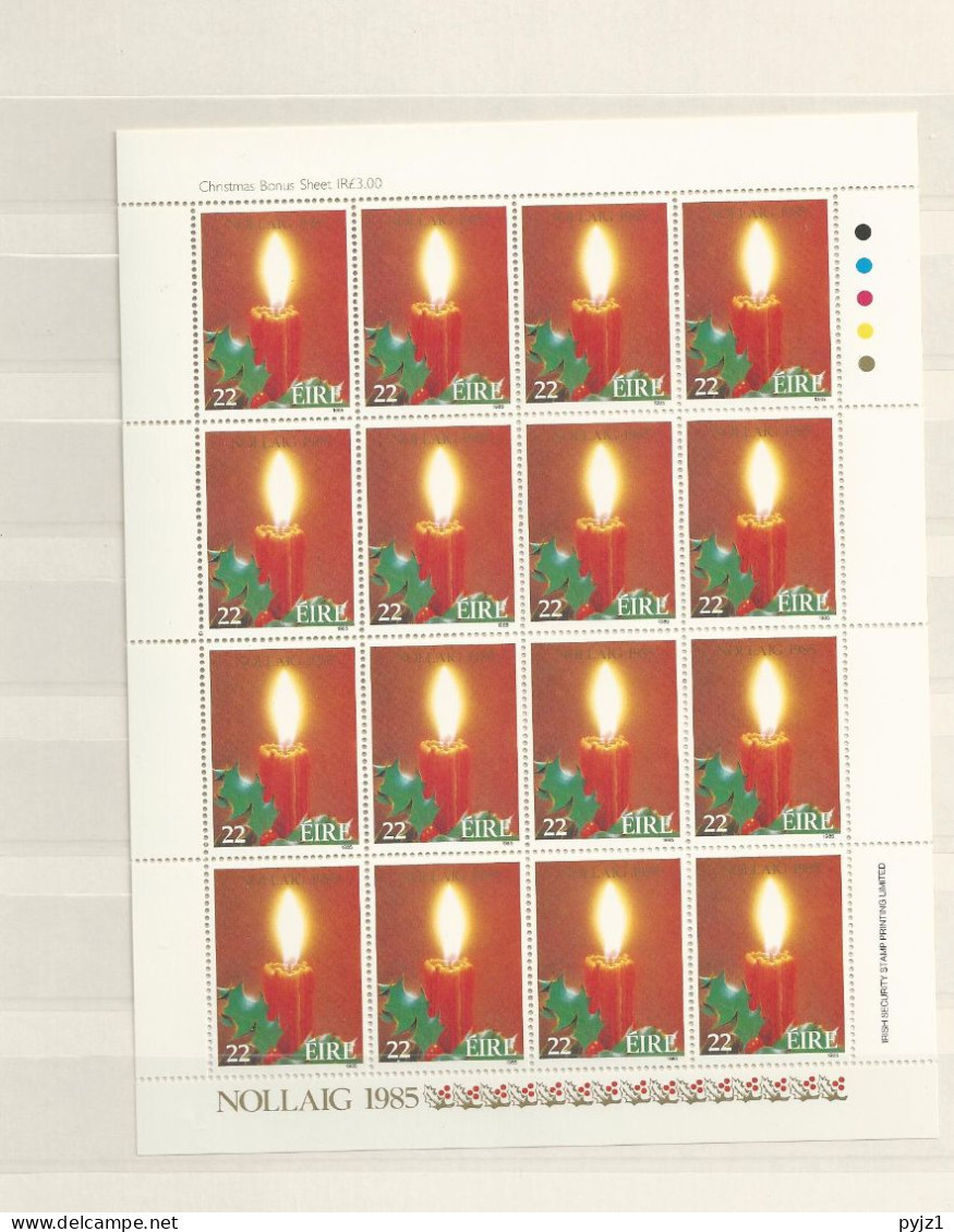 1985 MNH Ireland, Christmas Sheet, Postfris - Blocchi & Foglietti