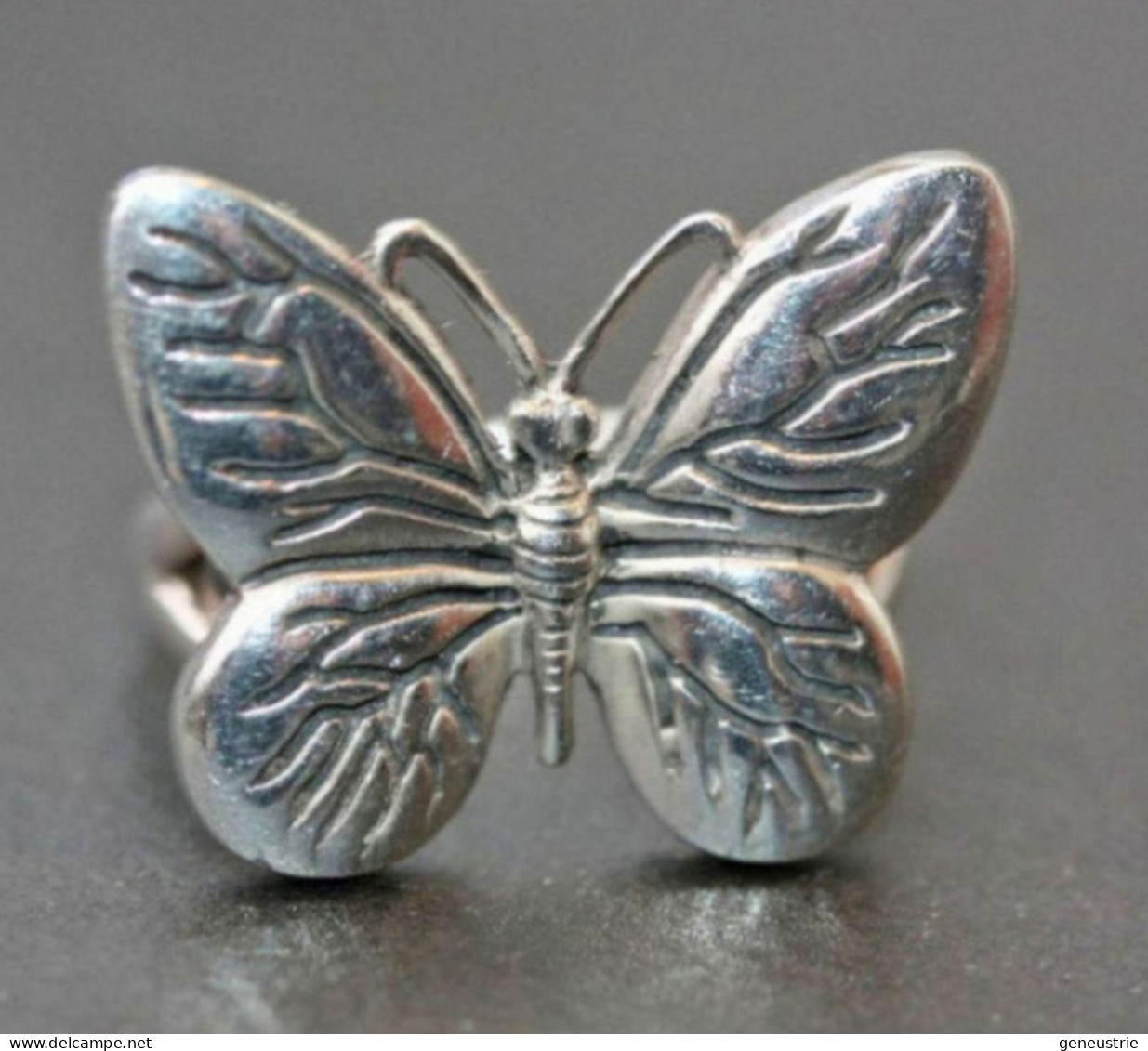 Belle Bague En Argent 925 Représentant Un Papillon - T52 - D.18.4mm - Butterfly Silver Ring - Anelli