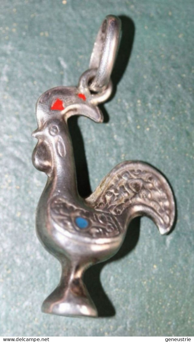 Pendentif Médaille En Argent 3.2gr Représentant Un Coq - Anhänger