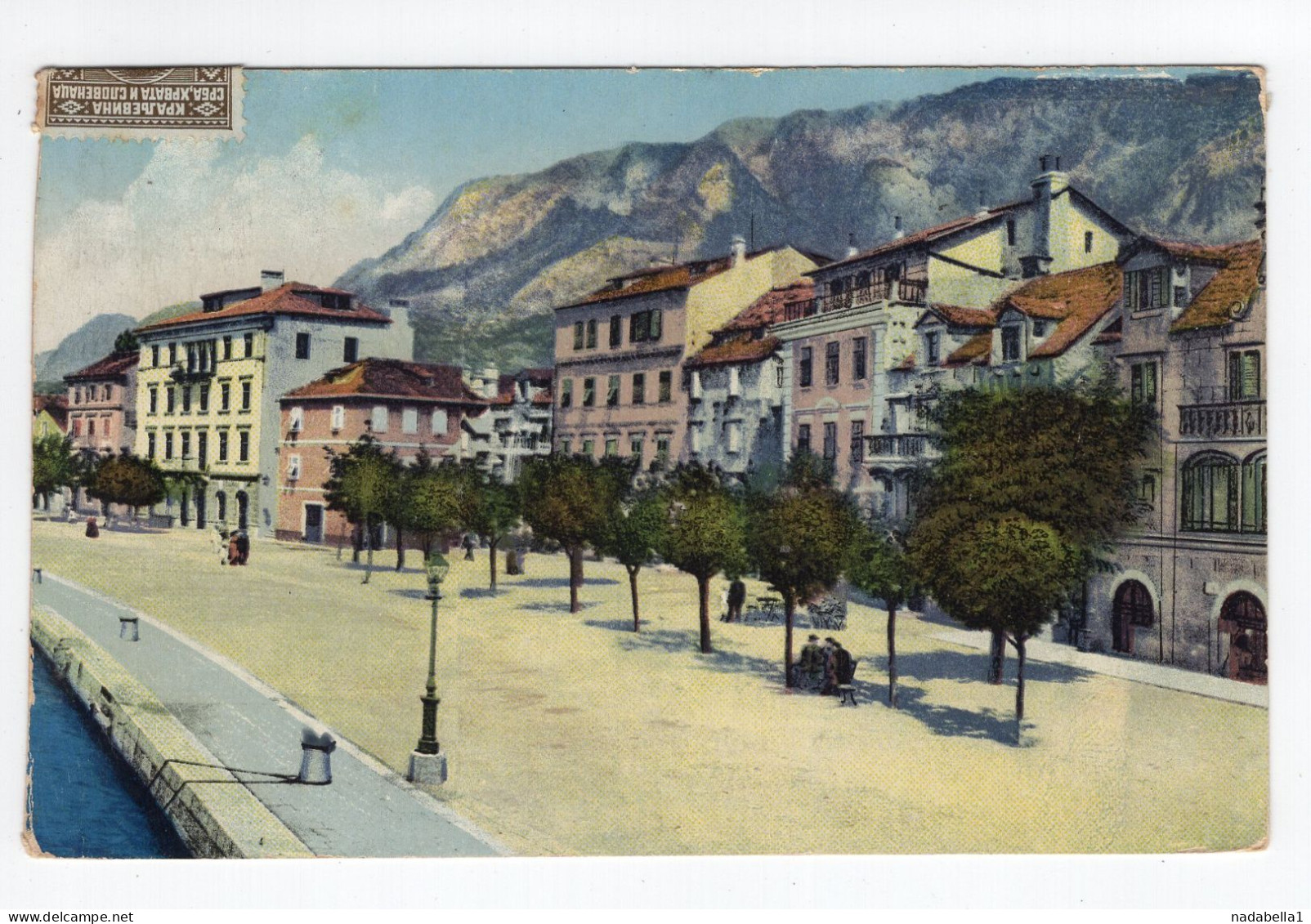 1920s KINGDOM OF SHS,CROATIA,SHIP MAIL 308 METKOVIC - SPLIT,POSTCARD,USED TO LJUBLJANA - Yugoslavia