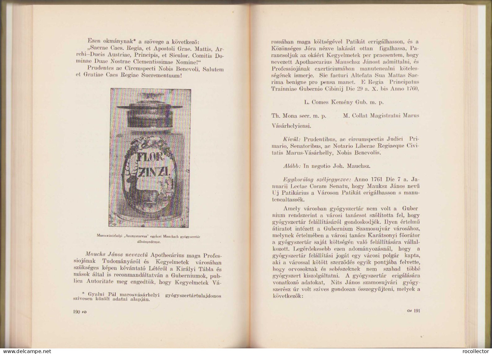 Az Erdély és Bánáti gyógyszerészet története irta Orient Gyula 1928 Kolozsvar 118SP