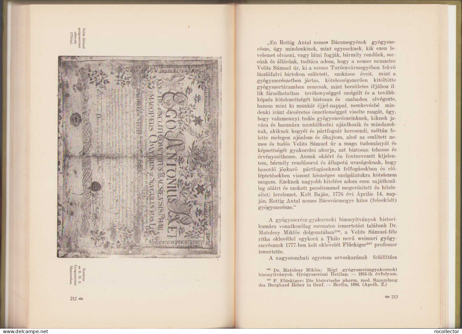 Az Erdély és Bánáti gyógyszerészet története irta Orient Gyula 1928 Kolozsvar 118SP