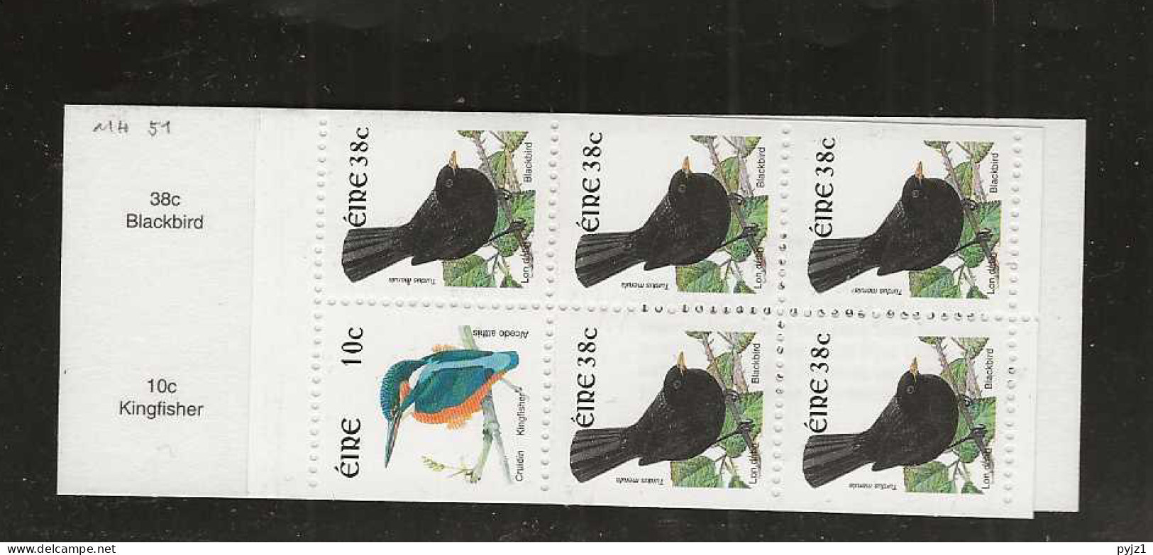 2002 MNH  Ireland, Booklet  Mi 1399-1400 Postfris** - Cuadernillos