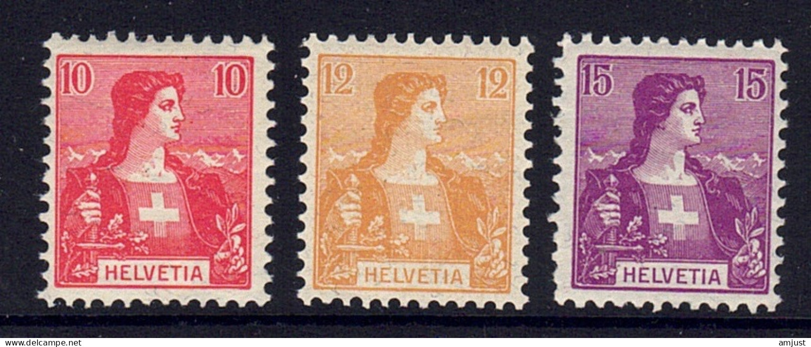 Suisse // 1907 // Buste Helvetia Neuf ** MNH No. 104 à 106 - Nuovi