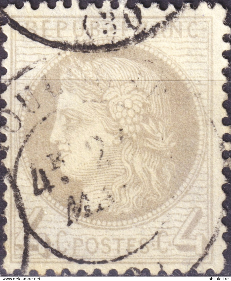 FRANCE - Yv.52 4c Gris Cérès Dentelé - Oblitéré TB (TàD T.17 De Toulouse) - 1871-1875 Cérès