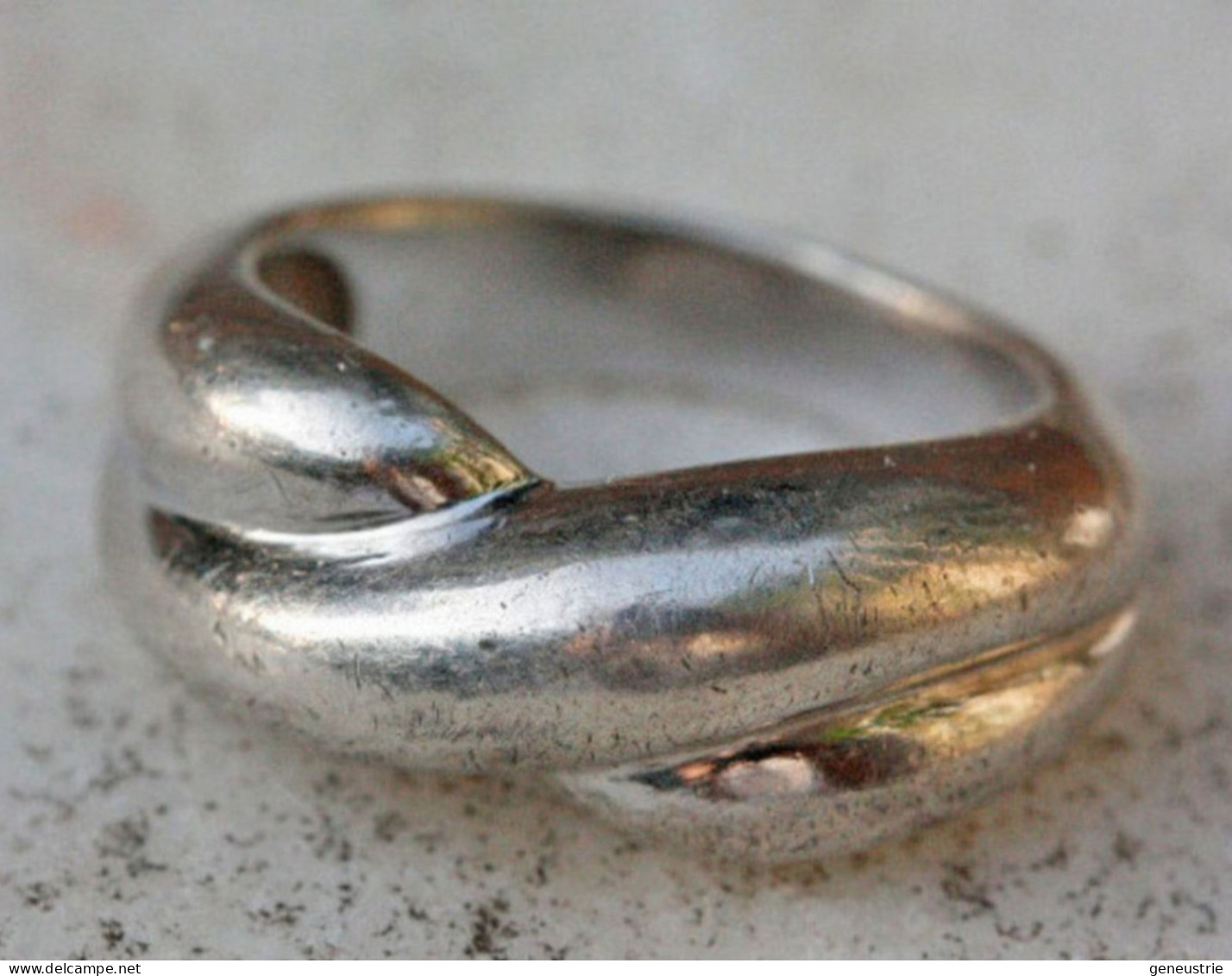 Belle Bague Contemporaine Argent 925 - T55 - Sterling Ring - Ring