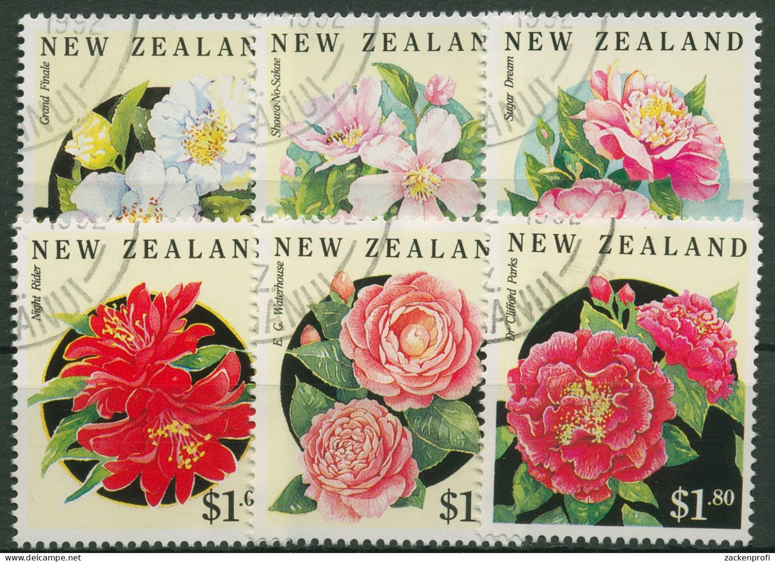 Neuseeland 1992 Blumen Kamelien 1236/41 Gestempelt - Usados