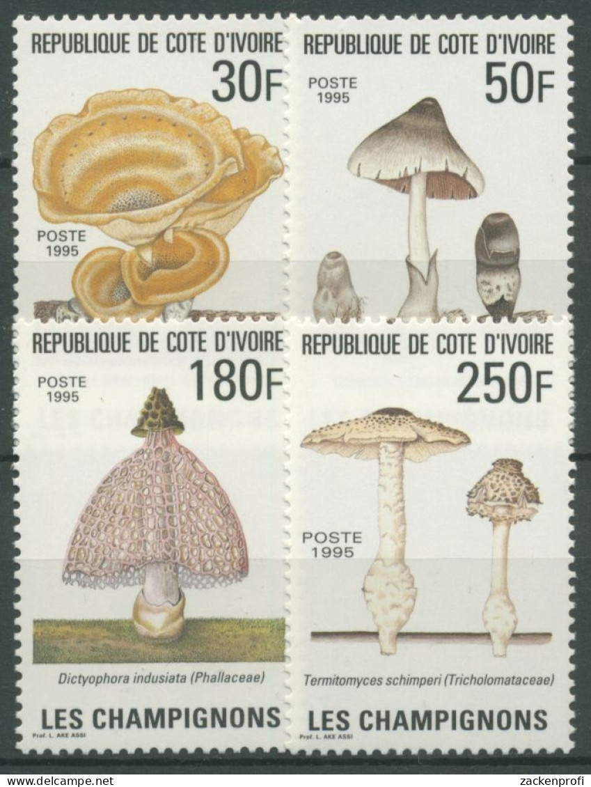 Elfenbeinküste 1995 Pilze 1142/45 Postfrisch - Costa De Marfil (1960-...)