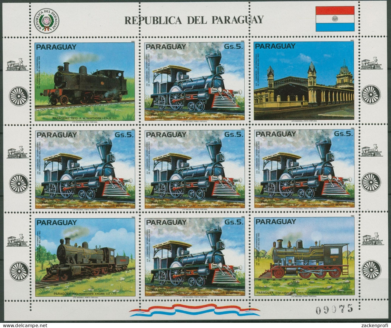 Paraguay 1983 Lokomotiven Kleinbogen 3585 K Postfrisch (C94040) - Paraguay