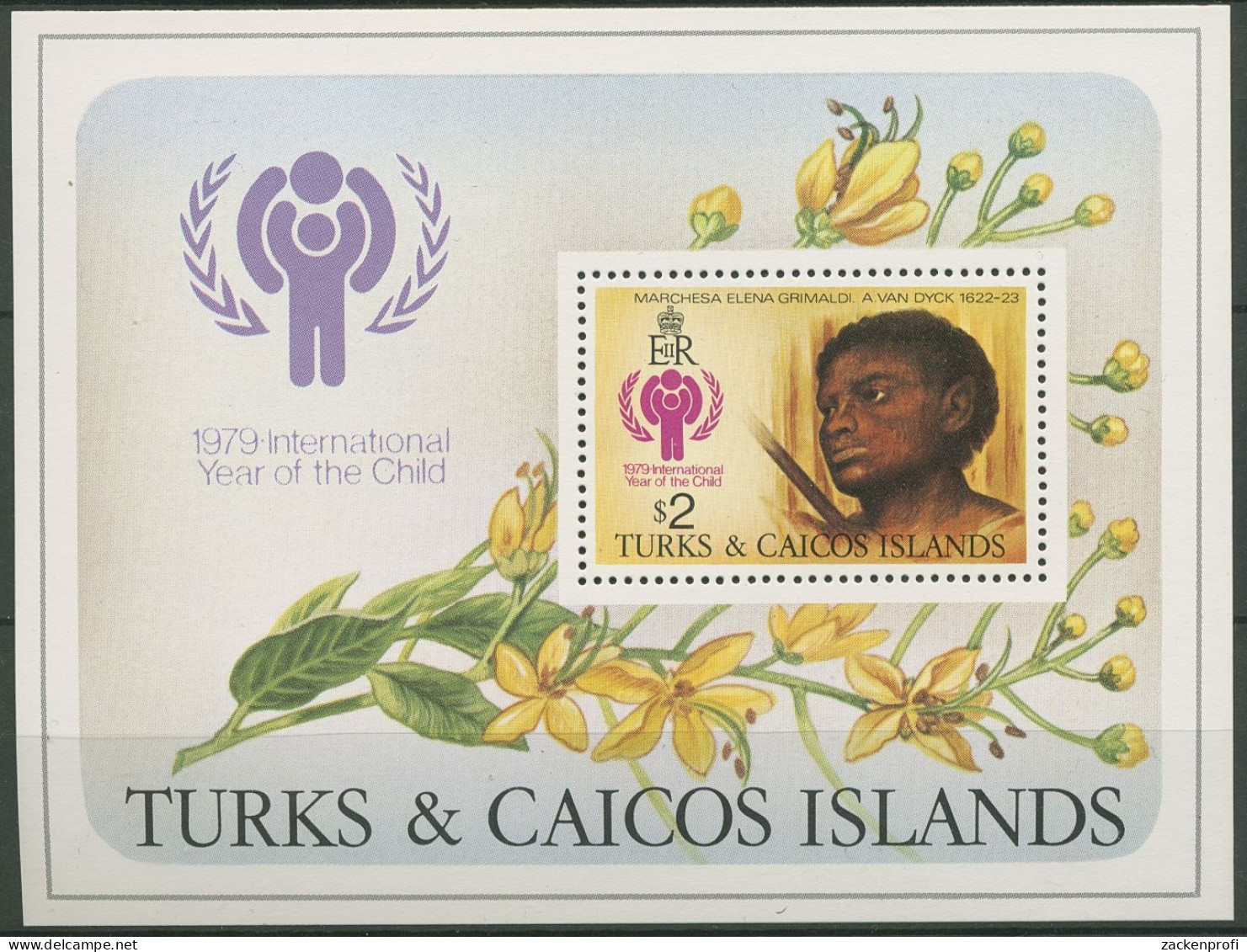 Turks- Und Caicos-Inseln 1979 Jahr Des Kindes Block 15 Postfrisch (C94659) - Turks- En Caicoseilanden