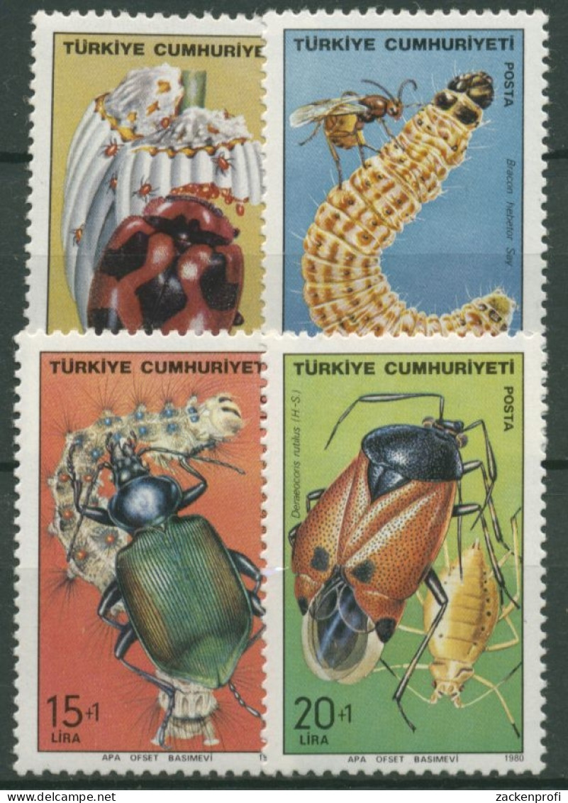 Türkei 1980 Nützliche Insekten: Brackwespe, Puppenräuber 2529/32 Postfrisch - Unused Stamps