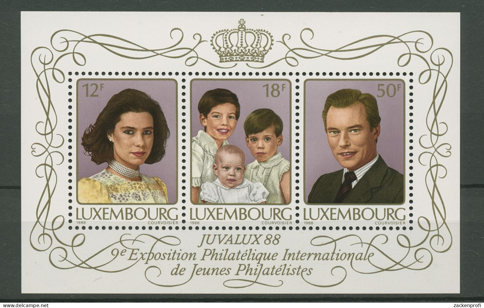 Luxemburg 1988 Briefmarkenausstellung JUVALUX 1988 Block 15 Postfrisch (C90012) - Blocs & Hojas
