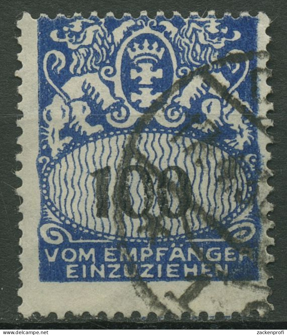 Danzig Portomarke 1923 Großes Staatswappen P 37 Gestempelt - Postage Due