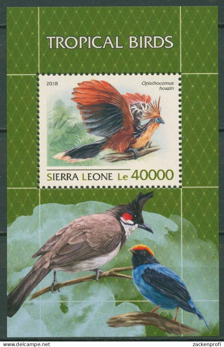 Sierra Leone 2018 Vögel Der Tropen Hoatzin Block 1551 Postfrisch (C40465) - Sierra Leone (1961-...)
