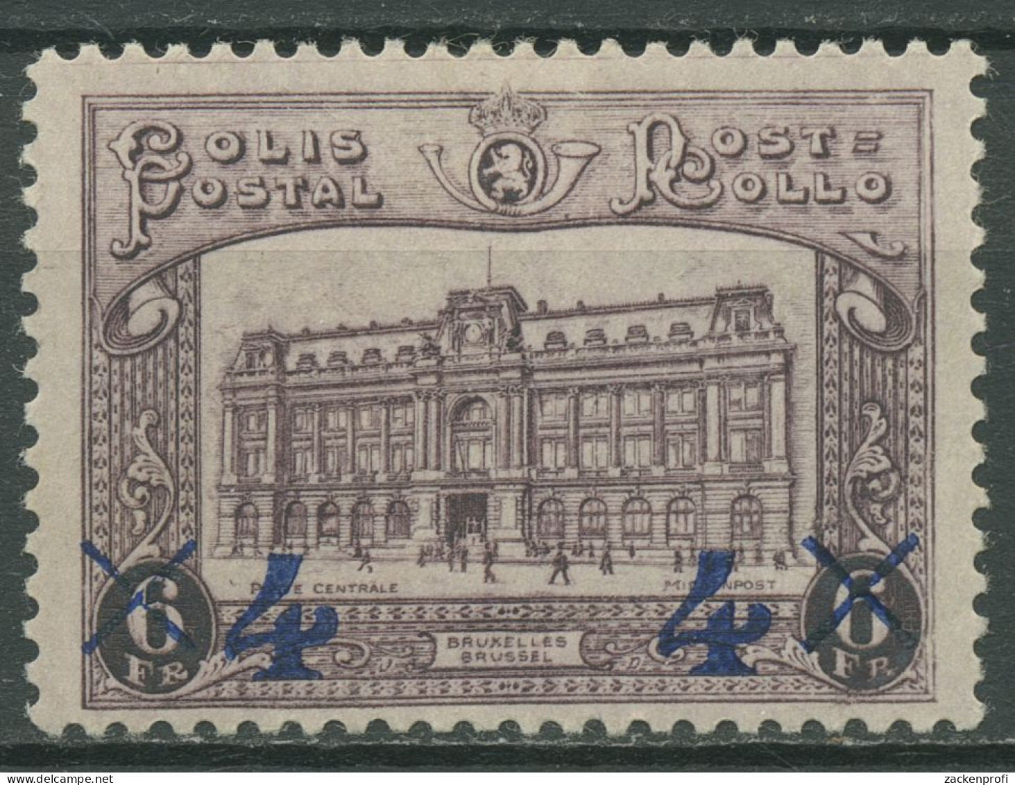 Belgien 1933 Postpaketmarke Hauptpostamt Brüssel Mit Aufdruck PP 7 Mit Falz - Neufs