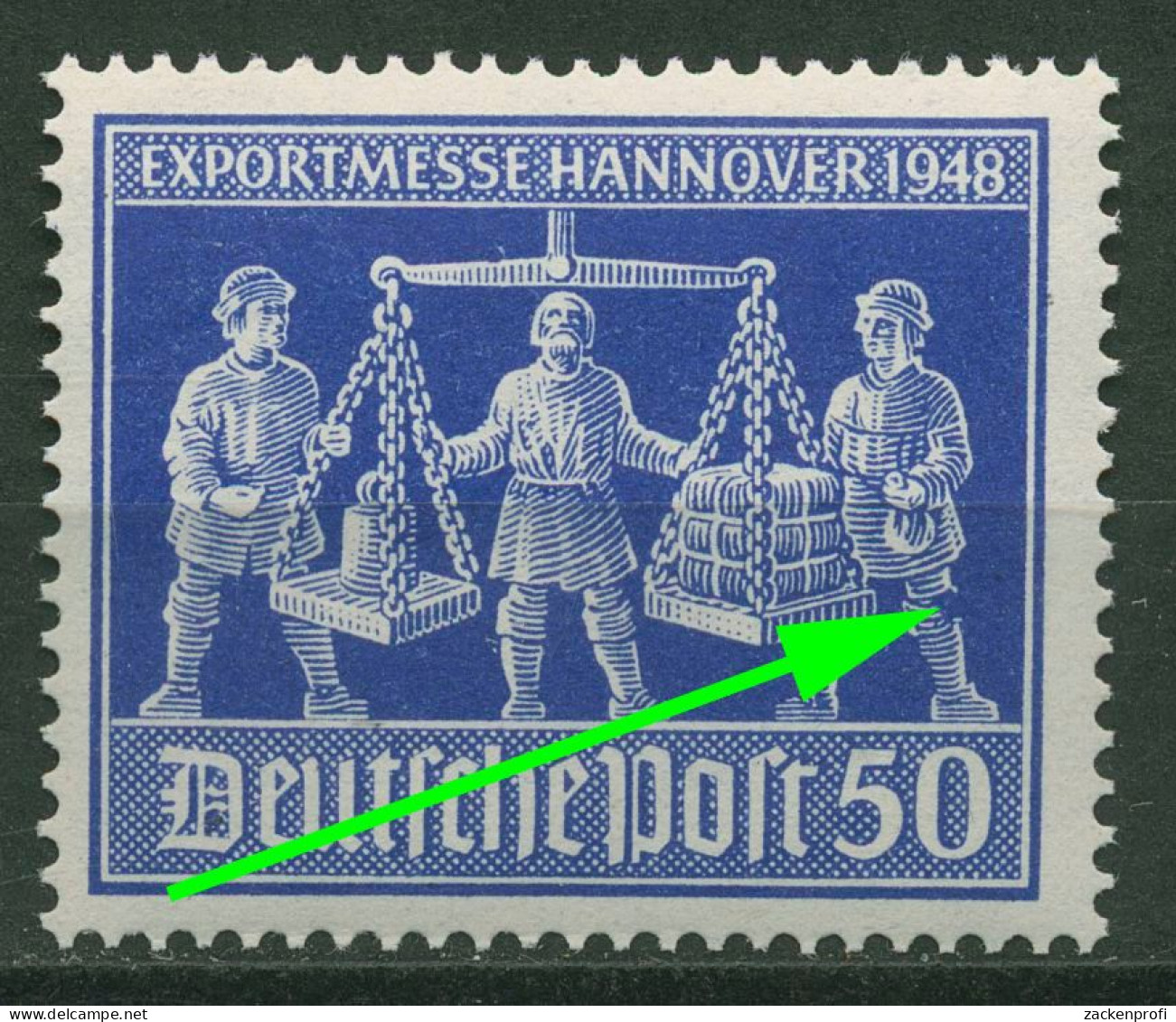 Alliierte Besetzung 1948 Exportmesse Hannover M. Plattenfehler 970 X Postfrisch - Mint