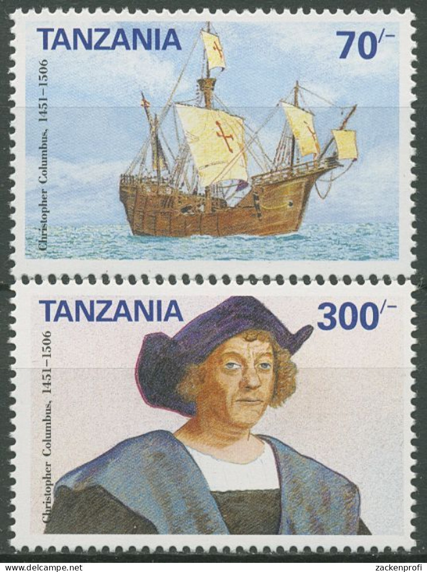 Tansania 1992 Christoph Kolumbus Entdeckung Amerikas 1426/27 Postfrisch - Tanzania (1964-...)