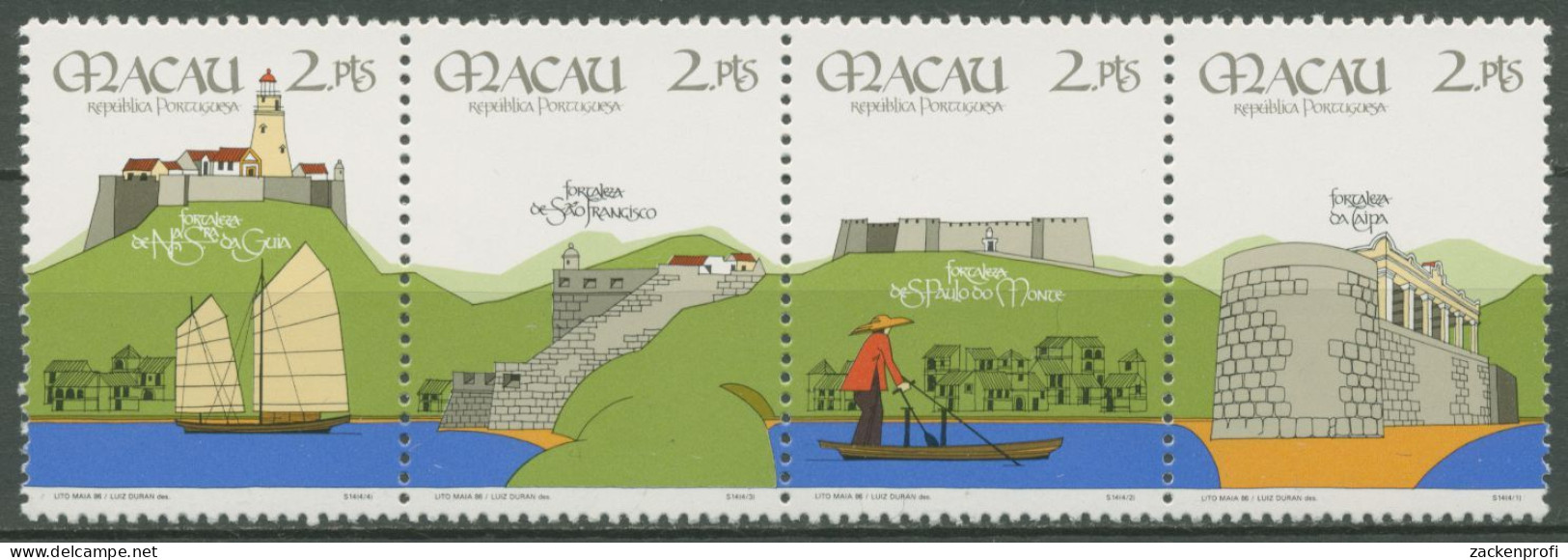 Macau 1986 Bauwerke Festungen 562/65 ZD Postfrisch (C62614) - Neufs