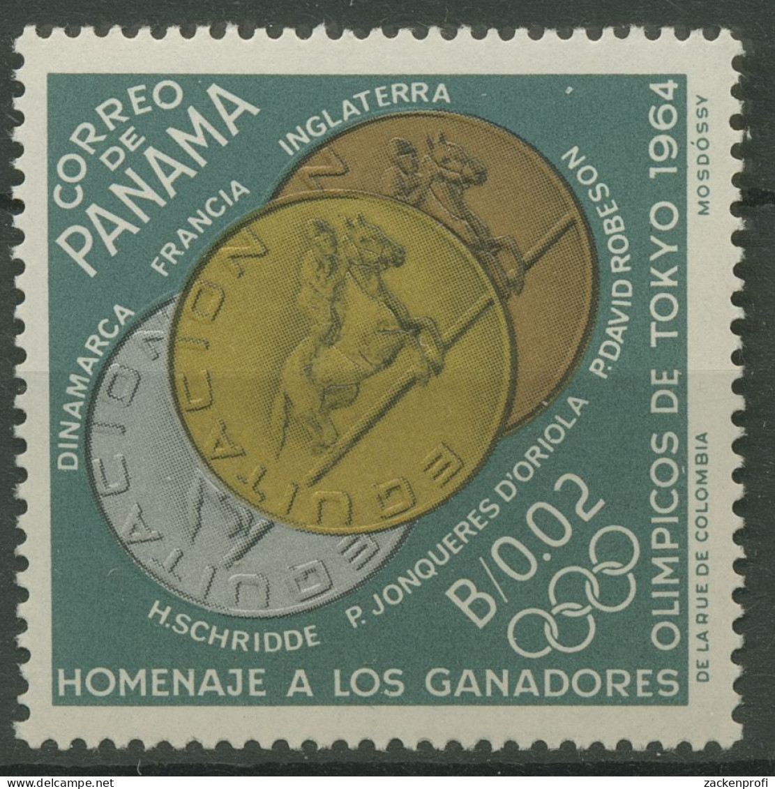 Panama 1965 Olympia Sommerspiele Tokio Medaillengewinner Reiten 787 Postfrisch - Panamá