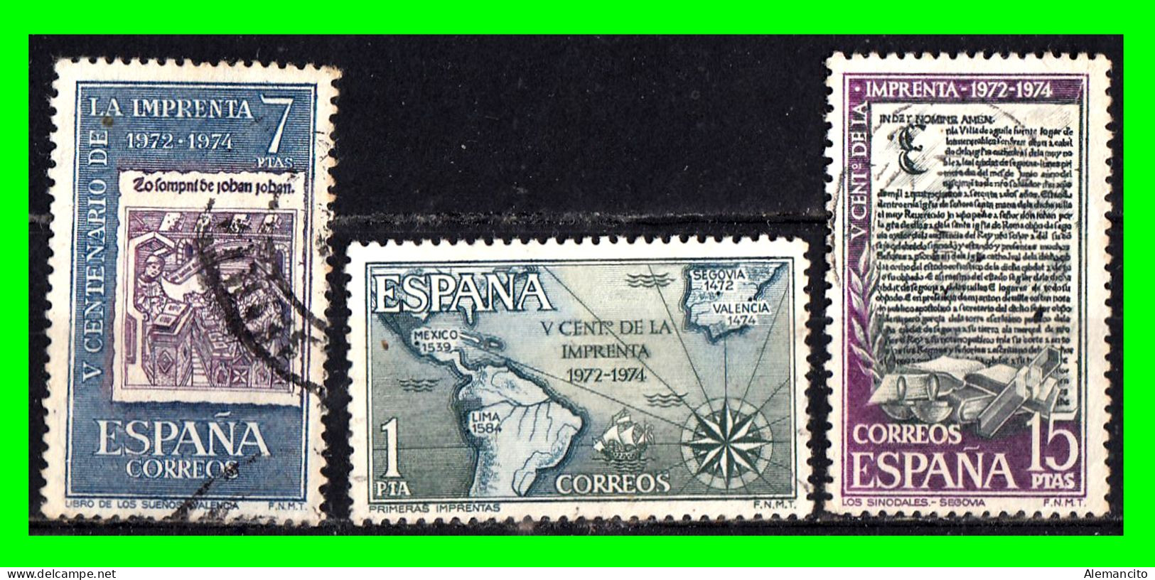 ESPAÑA.-  SELLOS AÑOS 1973 -. CENTENARIO DE LA IMPRENTA -. SERIE .- - Used Stamps