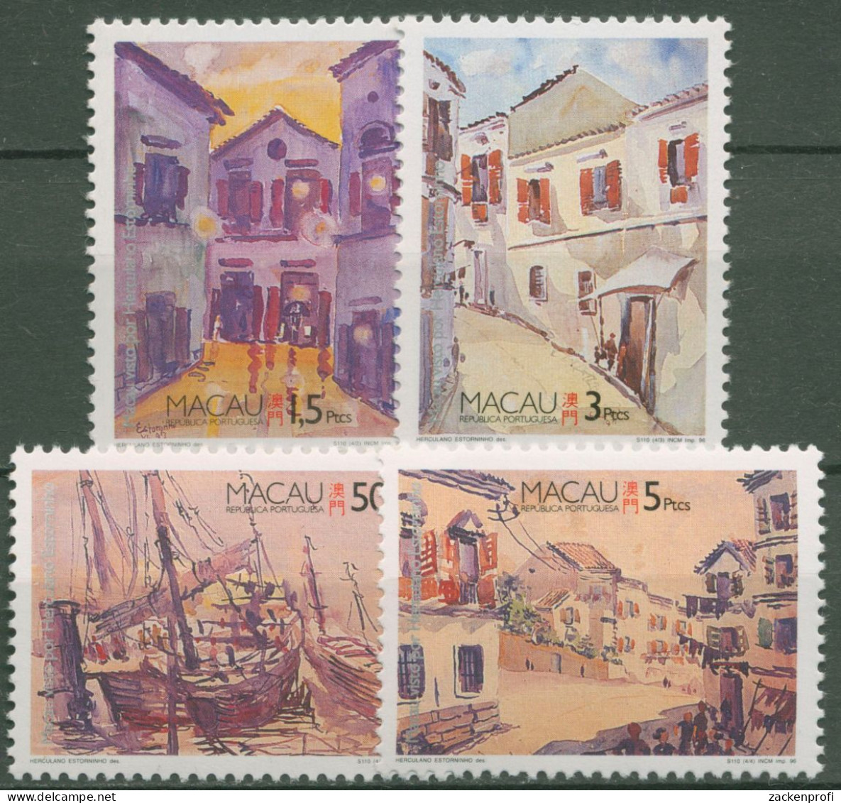 Macau 1996 Stadtansichten Gemälde 851/54 Postfrisch - Neufs