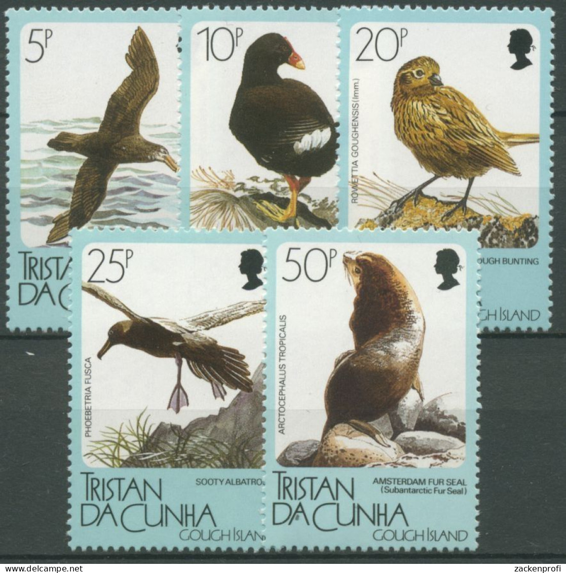 Tristan Da Cunha 1989 Vögel Der Guogh-Insel Seebär 468/72 Postfrisch - Tristan Da Cunha