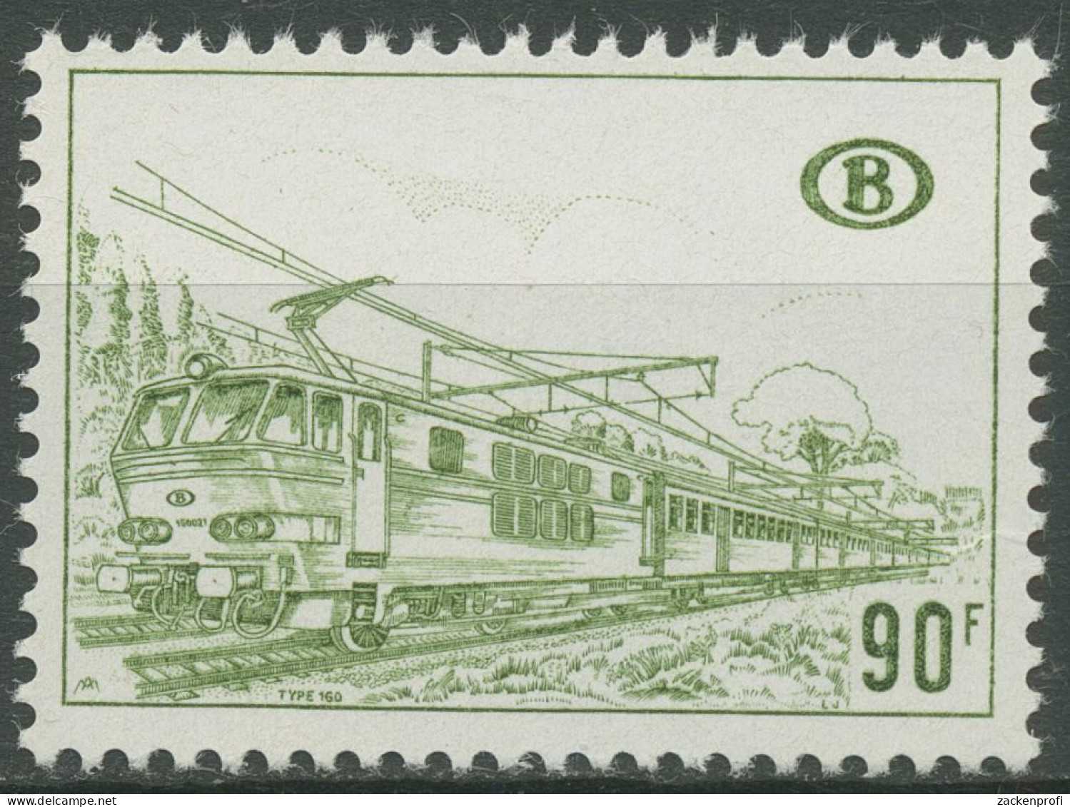 Belgien 1972/1976 Eisenbahnpaketmarke Elektrolokomotive EP 348 X Postfrisch - Mint