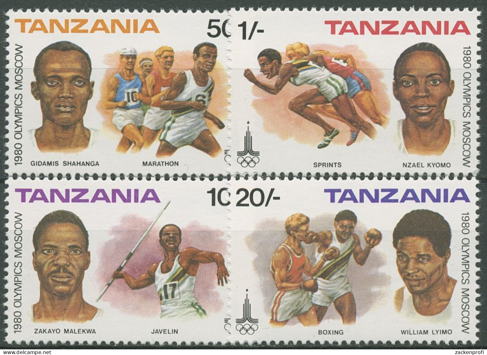 Tansania 1980 Olympische Spiele In Moskau 157/60 Postfrisch - Tanzania (1964-...)