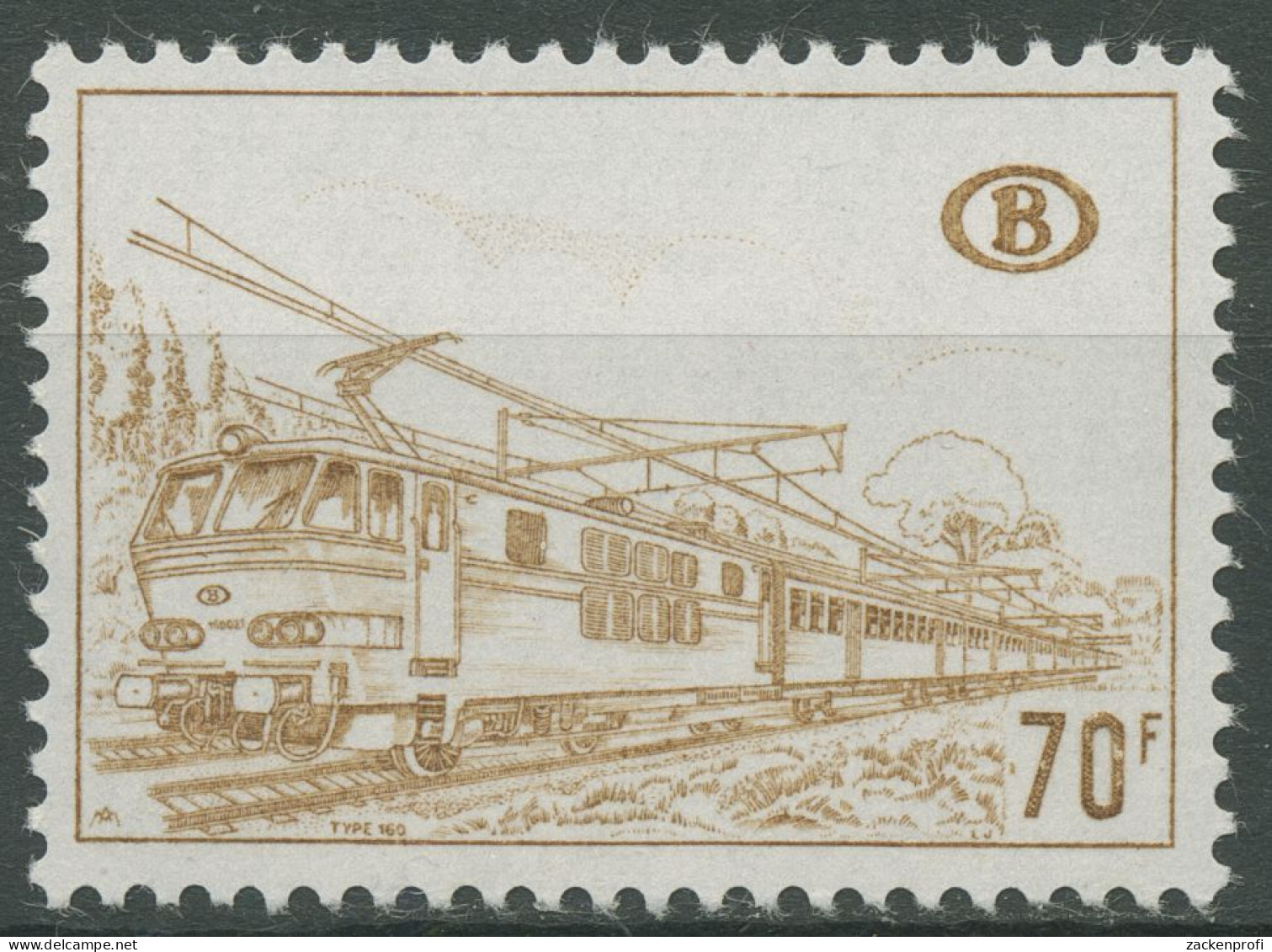 Belgien 1972/1976 Eisenbahnpaketmarke Elektrolokomotive EP 347 Zx Postfrisch - Mint