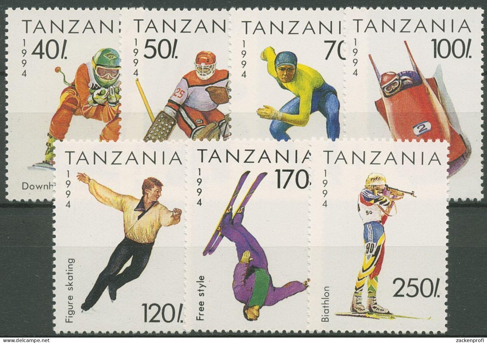 Tansania 1994 Olympische Winterspiele In Lillehammer 1705/11 Postfrisch - Tanzania (1964-...)