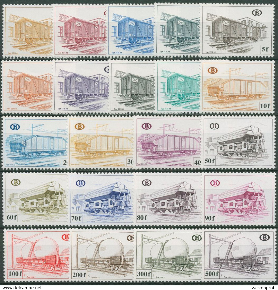 Belgien 1980 Eisenbahnpaketmarken Güterwaggons EP 357/78 Postfrisch - Ungebraucht
