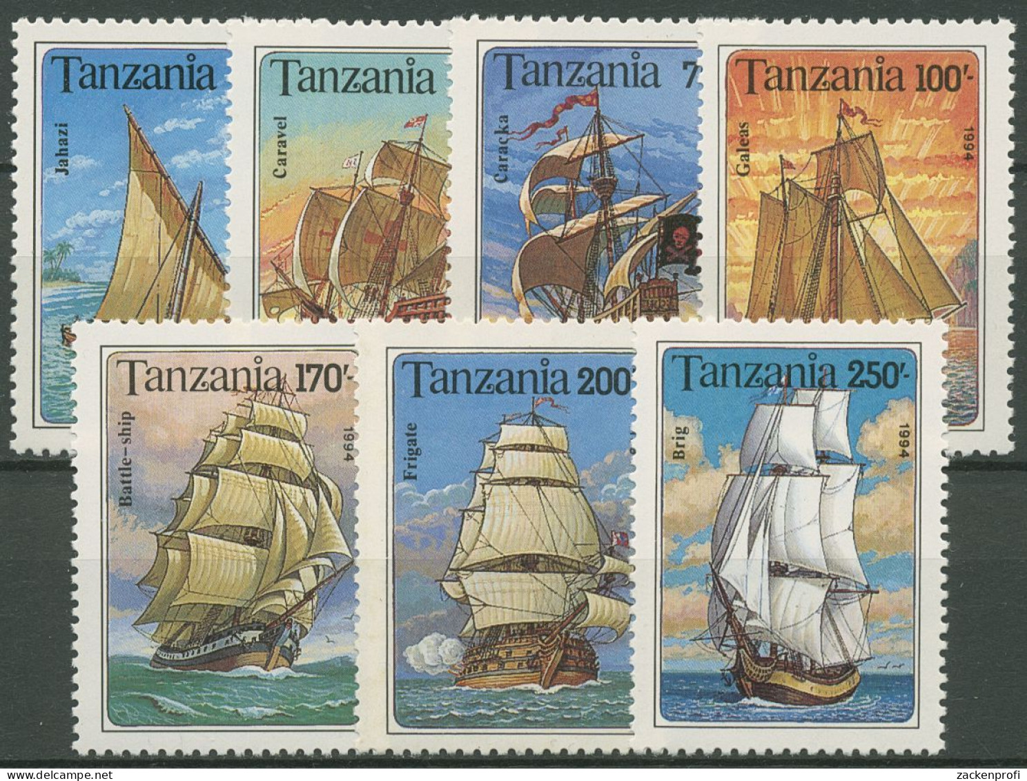 Tansania 1994 Segelschiffe 1739/45 Postfrisch - Tanzania (1964-...)