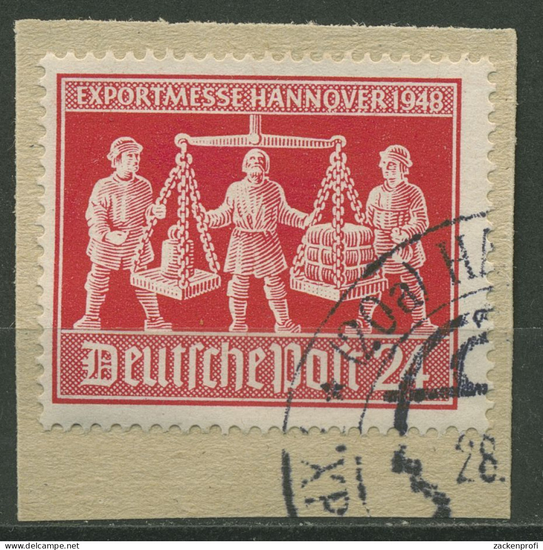 Alliierte Besetzung 1948 Exportmesse Hannover 969 B Gestempelt, Briefstück - Used