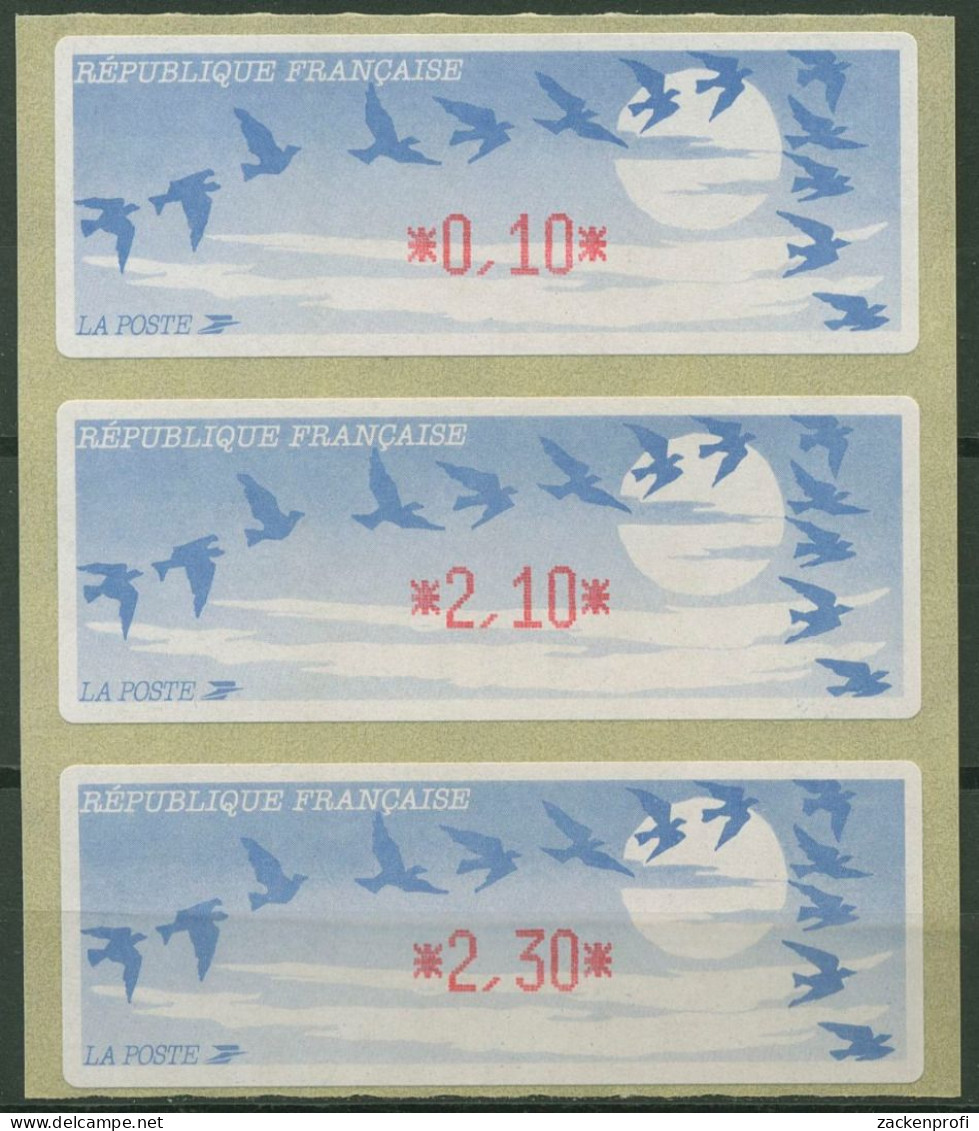 Frankreich ATM 1990 Satz 3 Werte Im Streifen !! ATM 11.2 B S Postfrisch (R17458) - 1985 « Carrier » Paper