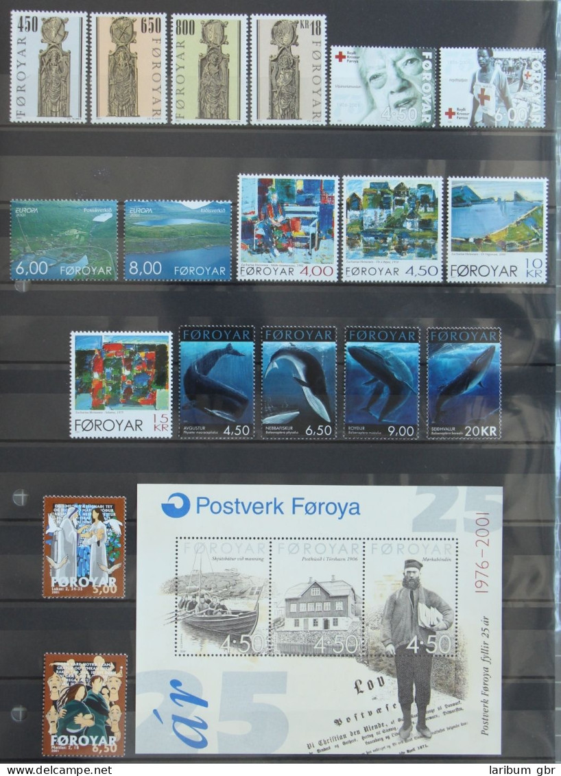 Dänemark Färöer Jahrgang 2001 Mit 387-413 Postfrisch #KG519 - Färöer Inseln