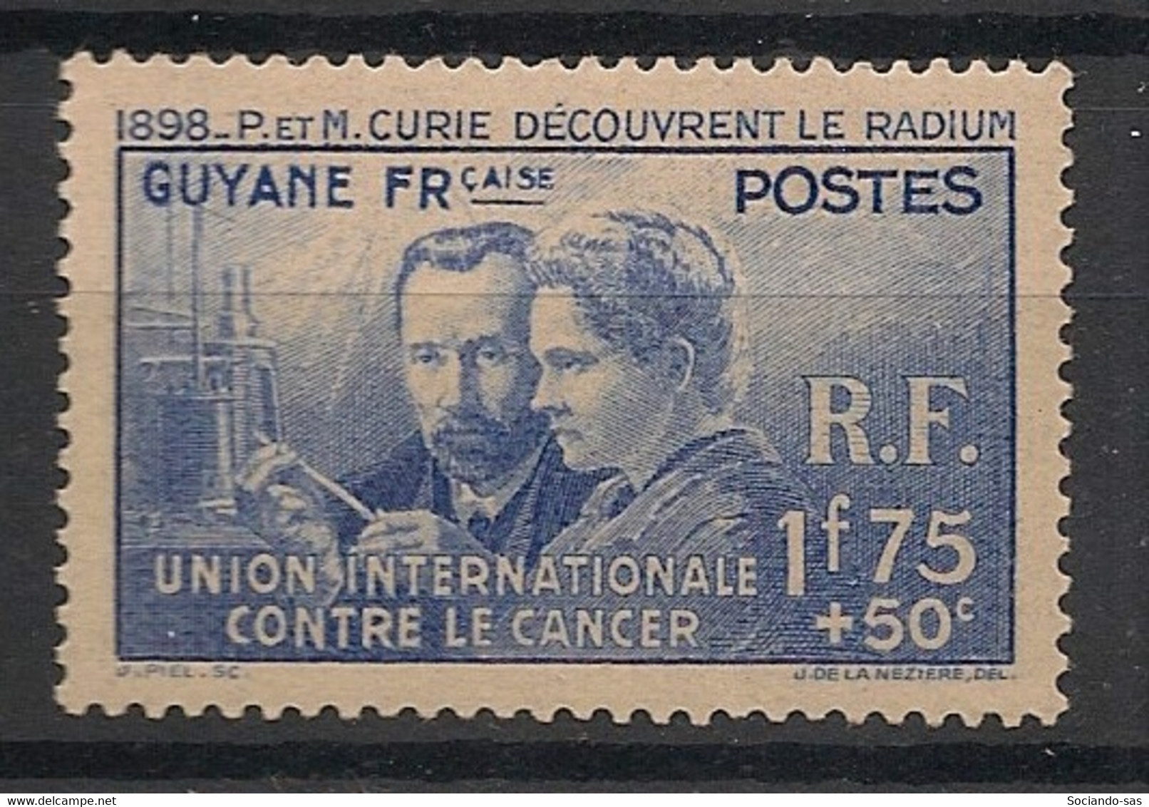 GUYANE - 1938-39 - N°YT. 149 - Marie Curie - Neuf Luxe ** / MNH / Postfrisch - Neufs