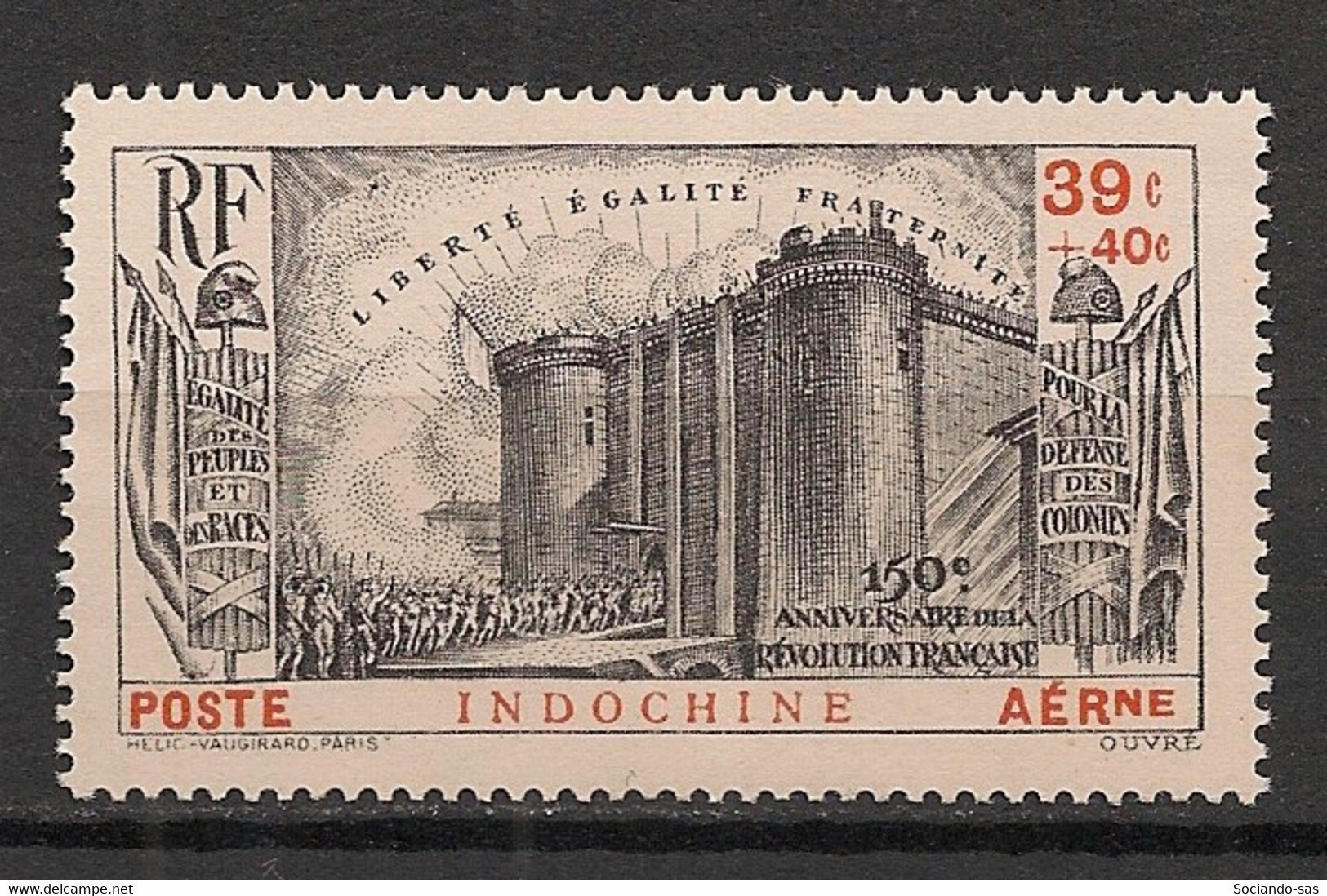INDOCHINE - 1939 - Poste Aérienne PA N°YT. 16 - Révolution - Neuf Luxe ** / MNH / Postfrisch - Posta Aerea
