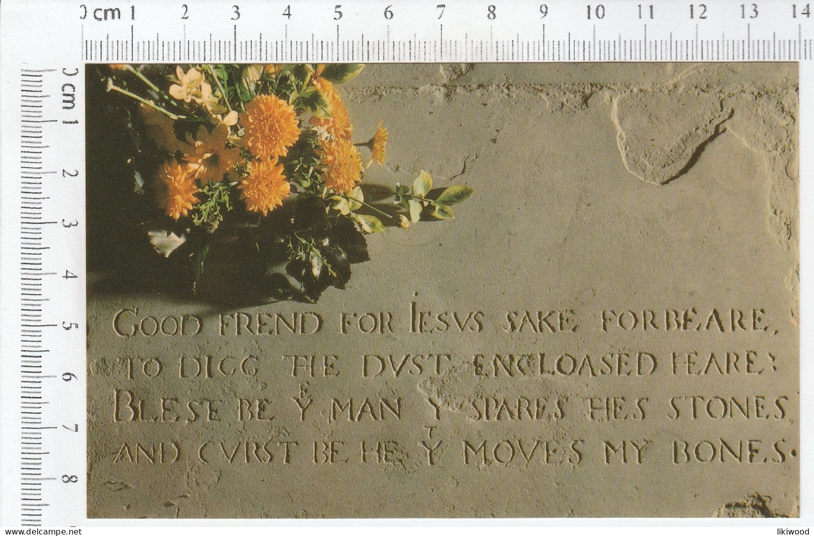 Inscription On Shakespeare`s Grave In Holy Trinity Church, Stratford-Upon-Avon - Stratford Upon Avon
