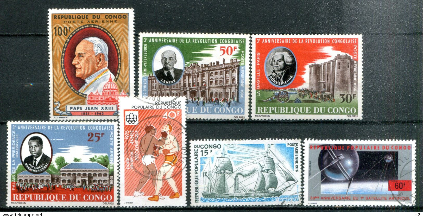 CONGO-BRAZZAVILLE - Lot De 7 Timbres De Poste Aérienne (voir Description) - Gebraucht