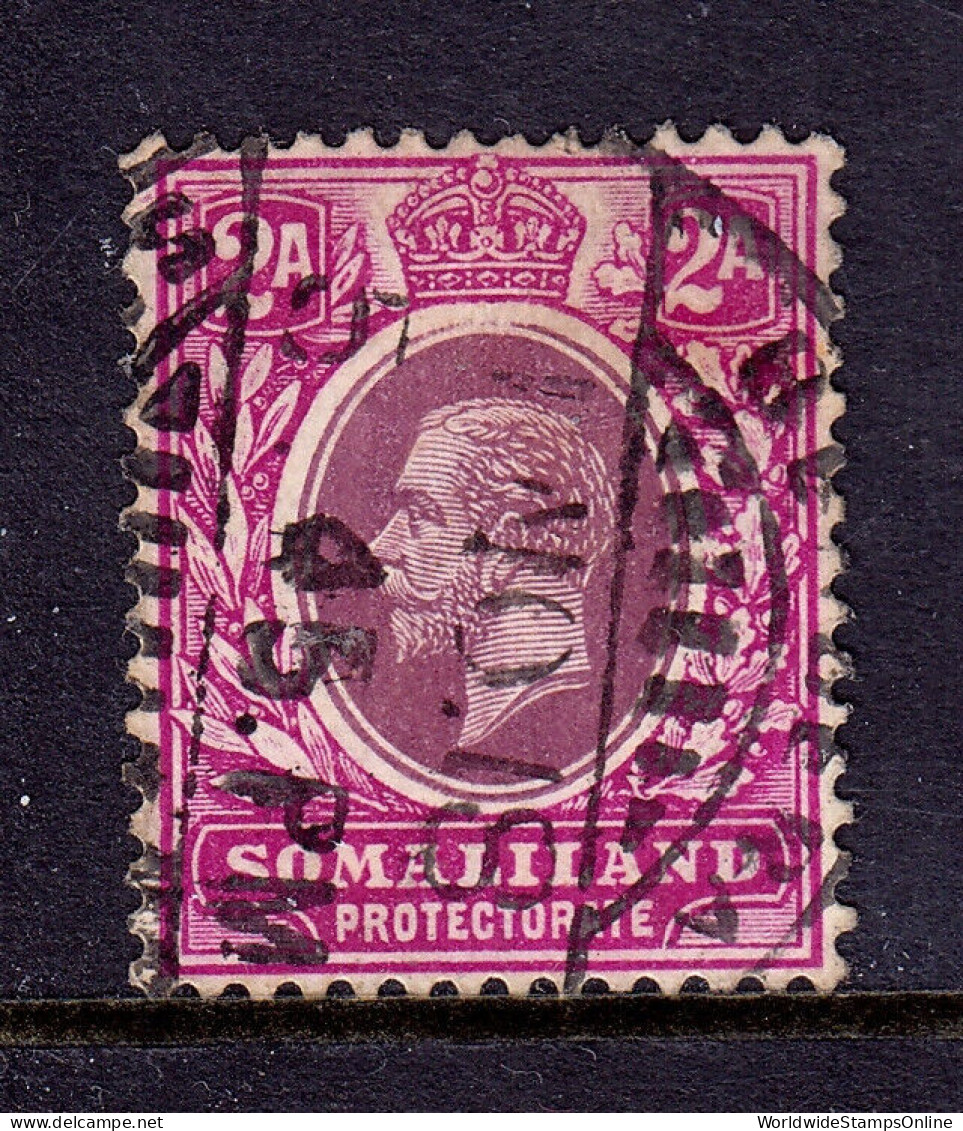 SOMALILAND — SCOTT 53 — 1912 2a KGV ISSUE, MULT. CROWN CA WMK. — USED — SCV $16 - Somaliland (Herrschaft ...-1959)