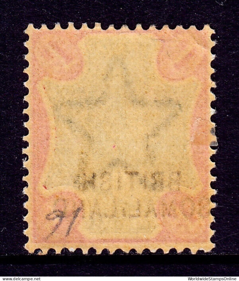 SOMALILAND — SCOTT 9v — 1903 1r QV CARMINE ROSE & GREEN, WITH TRUNCATED "I" — MH - Somaliland (Protectoraat ...-1959)