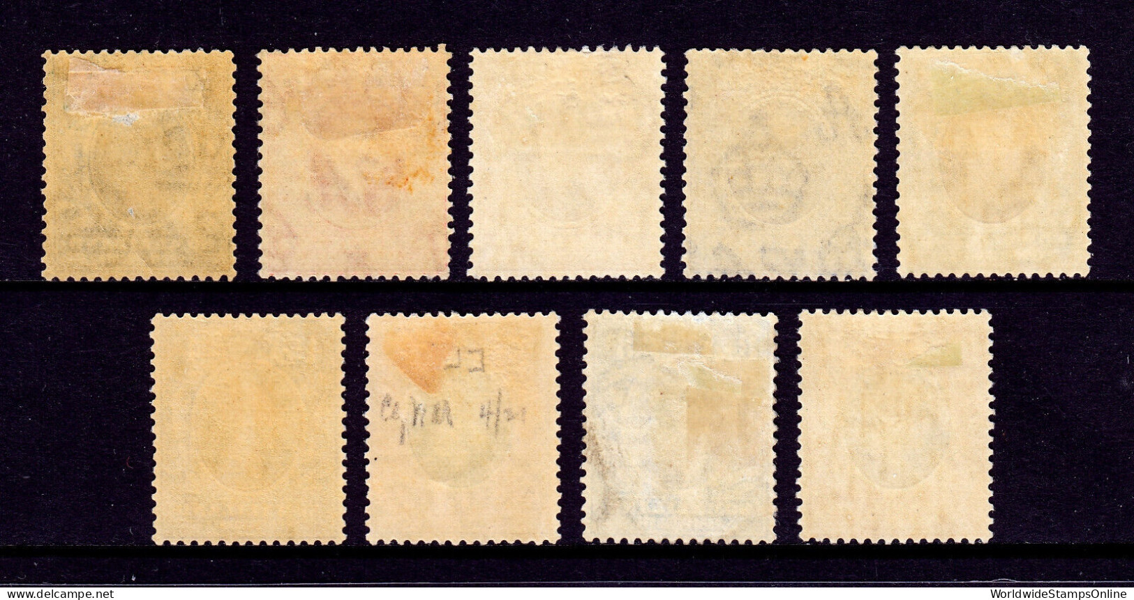 SOMALILAND — SCOTT 64/72 — 1921 KGV ISSUE, CA CROWN & SCRIPT WMK. — MH — SCV $35 - Somaliland (Protettorato ...-1959)